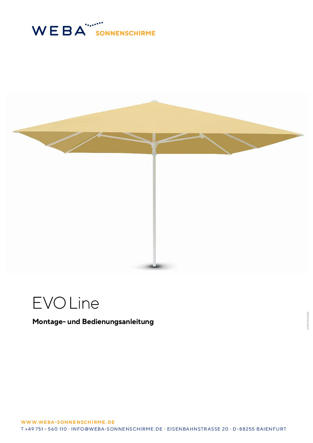 Bedienungsanleitung EVO-Line